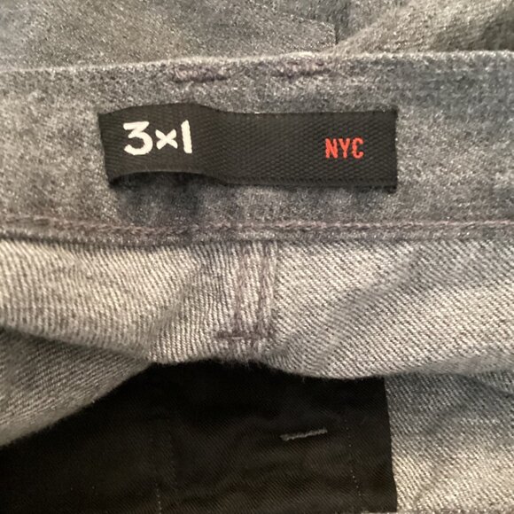 3x1 NYC Mens Straight Jeans Size 32 X 29 32x29 Gray Denim Anchor Button Fly - Picture 10 of 11